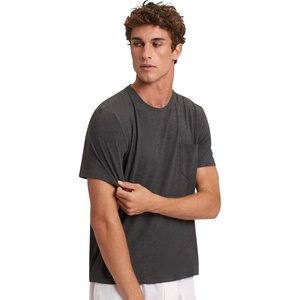 image:imageCozy Earth Mens StretchKnit Lounge Tee  Relaxed Fit Short Sleeve Shirt for Men  Soft BreathableCharcoal